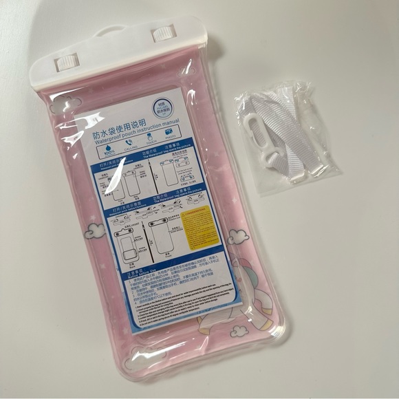 *Free w/ Purchase* NEW Waterproof Phone Pouch + Lanyard with Unicorn Print - Picture 2 of 6